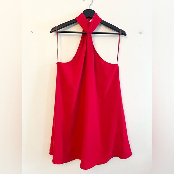 Amanda Uprichard Queens dress Macintosh red halter swing short Valentine’s Day M - Picture 4 of 11